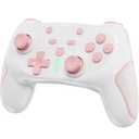 Matbip Wireless Pro Controller for Switch/Switch 2/Switch Lite/Switch OLED, wireless controller for switch with 2 back buttons, 3-level TURBO adjustable (Pink)