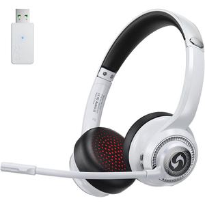 Wireless Headset for Work, HD Sound Bluetooth Headphones with Mic | with ENC Noise Cancelling Microphone and Mute Office/Video Calls/Business/WFH/Home, 50H Playtime for PC/Laptop/Cell Phone