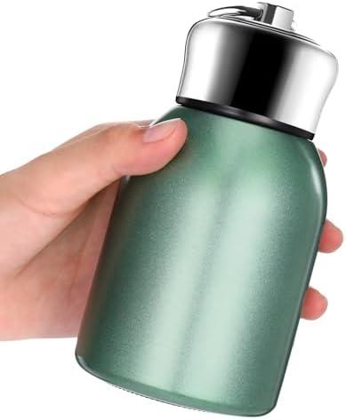 Mifoci 10oz Mini Water Bottles Stainless Steel Slim Insulated Thermal for Hot Cold Drink Thermal Small Vacuum Portable Water Bottle for Women Gifts Travel Camping Hiking(Matte Green,1 Pcs)