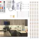 WOBANE Under Cabinet Lighting Kit, 6PCS 20inch LED Strip Bars with 24W Adapter,RF Remote,Hidden Super Bright Daylight for Kitchen Cabinet,Under Desk,Counter Lighting,4000K Natural White,1500LM