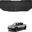 ROCCS Front Trunk Mat Fits for Rivian R1T/R1S Accessories 2022 2023 2024 All Weather TPE Frunk Mats Cargo Liners Trunk Mat with Upper Mat