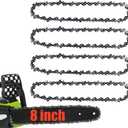 4Pcs 8 inch Chainsaw Chain 3/8" LP Pitch .050" Gauge 33 Drive Links Chain Saw Chains Fits for Portland Pole Saw 62896 Kobalt, ChainSaw Blade for Greenworks Sunjoe Swj800e Oregon S33 Chicago