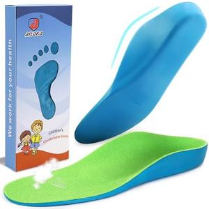 Ailaka Kids Orthotic Arch Support Insoles, PU Foam Cushioning Arch Support Shoe Insert for Overpronation Children Toddlers Flat feet, Plantar Fasciitis(6-7 M US Toddler)