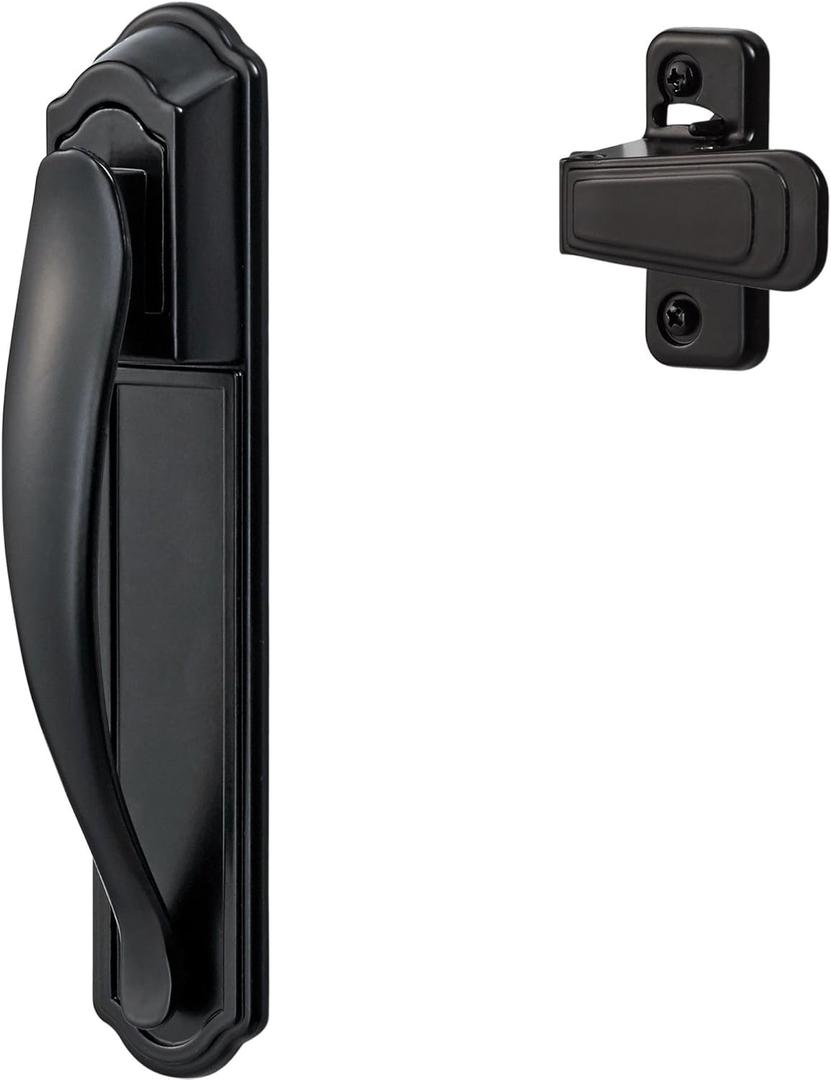 Ideal Security DX Pull Handle Replacement Set for Storm Door and Screen Door, Black