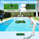 Floating Golf Green for Pool, Patented Pool Golf Game Floating Mat with Ball Retrieve Net/Scoreboard for Party & Training, 41x27"