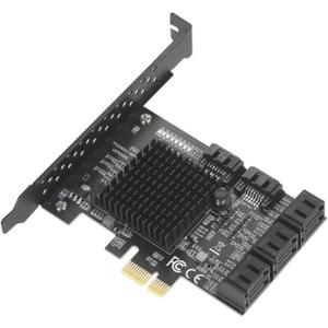 PCIE SATA Cards, Ports SATA III 6Gbps Controller Cards with Low Bracket, PCIE (1X 2X 4X 8X 16X) SATA3.0 Interface Expansion Cards for for Linux