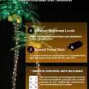 TYBEEU 5ft LED Palm Tree with 136 LEDs, Reinforced Heavy-Duty Base, Timer & Dimming, Decorative Artificial Tree for Indoor & Outdoor Use, Perfect for Home, Garden, Summer, Tropical Party & Holiday