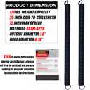 Pair of 170 lbs Heavy Duty Garage Door Extension Springs Stretch Spring,High Precision Electrophoresis Black Coated for Corrosion Resistance,MIN 18000 Cycles for 7ft Garage Door Springs Replacement