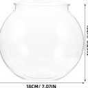 ULTECHNOVO Transparent Plastic Fish Tank Small Round Aquarium for Household Goldfish with Break-Resistant Design Clear Fishbowl for Desk and Home Decoration 7 X 7 X 6.3
