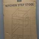 WOOD CITY Kitchen Step Stool - Safe Montessori Standing Tower for Kids with Safety Rail, Height Adjustable Toddler Ideal Helper for Learning New Skills, Anti-Slip Protection for Bathroom - Green