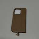 SHIELDON Wallet Case for iPhone 16 Pro 5G 6.3", Genuine Leather Folio Magnetic Kickstand RFID Blocking Credit Card Holder Drop Protection Cover Compatible with iPhone 16 Pro 2024 - Pebbled Khaki