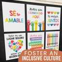Hadley Designs 6 Spanish Classroom Decorations  Spanish Posters, Diversity Posters for Classroom, Todos Son Bienvenidos Poster, Cultura y Diversidad en Espaol, Colorful Themed Decor