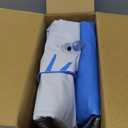 Rrtizan Inflatable Tanning Pool Rafts for Adults, 83.5" x 52.4" Adult Pool Floats with Pillow, Cup Holder & Handles, 4-in-1 Suntan Tub Raft Floatie for Pool, Backyard, Kids' Ball Pit (Blue-White)