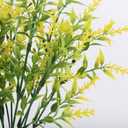 RECUTMS 20 Bundles Outdoor Artificial Flower UV Resistant Fake Stems Plants, Faux Plastic Greenery for Indoor Outside Hanging Plants Garden Porch Window Box Home Wedding Farmhouse Dcor(Yellow)