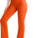 NirLUX Bootcut Leggings for Women  High Waisted Yoga Pants Women  Tummy Control Workout Womens Leggings (Orange)