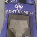 Yacht And Smith Mens Cotton White Brief Size Large 14-16 - Mens Underwear,  3 Pack