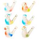 5pcs Ceramic Bird Whistles Colorful Bird Water Whistles Whistles Colorful Porcelain Toys for Adults Valentine's Day Birthday Easter Gifts