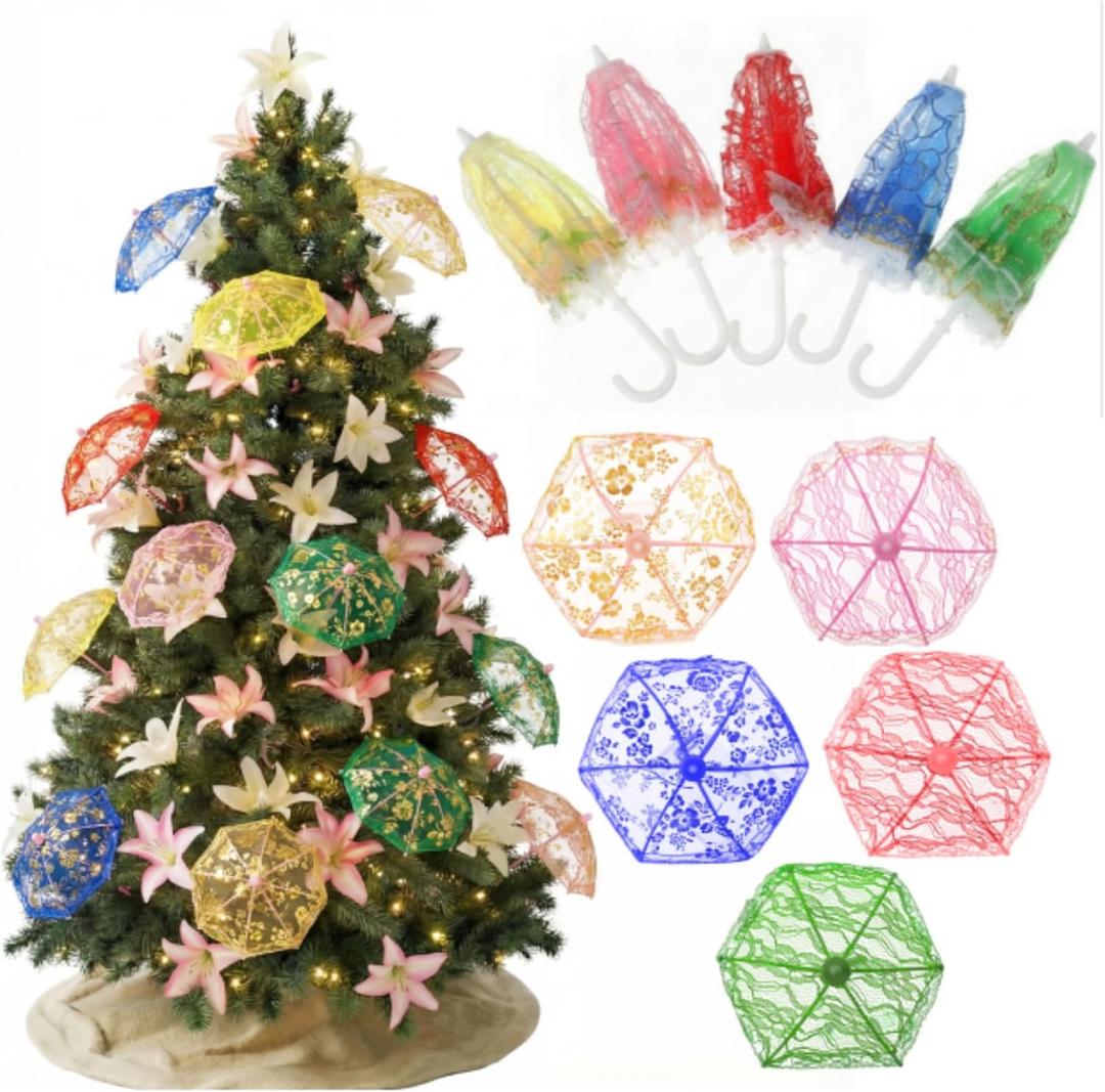 18 Pack Spring Decorations Tree Ornaments Colorful Mini Small Umbrella April Showers Bring May Flowers Decorations Spring Tree Decor for Home Classroom Office