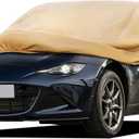 Heavy Duty Outdoor Car Cover Custom Fit for Mazda MX-5,Windproof All Weather Waterproof Sun Rain UV Dust Snow Protection Outdoor Car Covers (brown)