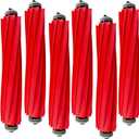6 Pack Rubber Main Brush Replacement for Roborock Q Revo Series,S7 Series,QV 35A/35S,Qrevo S/MaxV/Pro/Plus,Q7 Series Vacuum Cleaner