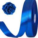100 Yards 1 Inch Royal Blue Satin Ribbon, Solid Craft Fabric Ribbon for Christmas Gift Wrapping, Bows Making, Flower Bouquet, Wedding Party Decoration