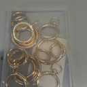 Gold Keyring Round Carabiner Clips Key Chain Rings Metal Spring O Rings Clip Keychain Clip Keyring Buckle Clips for Purse, Keyrings Buckle, Handbag Chains, Handicrafts, 16 Pcs 4 Size