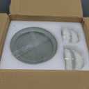 Pokini 24 Piece Dinnerware Sets for 8, Modern Stoneware Plates and Bowls Sets, Perfect for Family Gatherings & Holiday Celebrations, Easy Cleaning Dishes, Stack Compactly Plate Set, Gradient Green