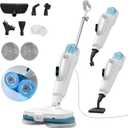 Steam Mop,10-in-1 Scrub Mop & Handheld Steamer,15s Heat-up,Multifunctional Electric Cleaner for Home Use,Hard Floor Cleaner,2 Modes,Led Light,Removable 500ML Water Tank,Carpets,Floors,Cars,Tiles,Crack