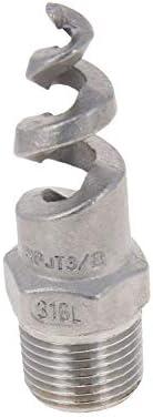 MroMax 1Pcs Spiral Cone Atomization Nozzle, 3/8BSPT 316 Stainless Steel Sprinkler for Gas Cooling, Washing, Fire Proof