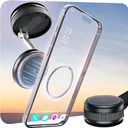 2026 Upgraded 360 Vacuum Magnetic Car Phone Holder for Magsafe [78+LBS Strongest Suction & 2400gf Strongest Magnetic], Adjustable Car Phone Mount for Your Car/Gym/Mirror/Shower for iPhone & Android (Black)