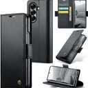 for Samsung Z Fold 7 Wallet Case, PU Leather Magnetic Flip Folio Case with Card Holder, [RFID Blocking] [ Kickstand] Shockproof Protective Cover for Galaxy Z Fold 7 6.5'', Black