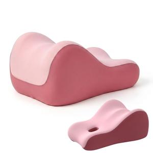 Memory Foam Wedge Pillow Intimacy Couples Pillow, Pregnant Ergonomic Contoured Position Pillow for Sleeping & Reading, Multi-Functional Bed Pillow Back Support Cushion Pink