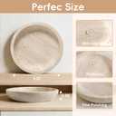 Jewelry Dish 5.5"x5.5",Natural Travertine Stone Trinket Dish - Round Decorative Vanity Tray for Jewelry, Keys, and Small Accessories, Countertop Organizer for Bathroom, Bedroom, Entryway