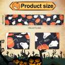 Halloween Table Runner, 72.44x13in Halloween Table Decorations Polyester Pumpkin Boo Ghost Runner Seasonal Fall Spooky Table Decorations for Outdoor Indoor Halloween Party Supplies