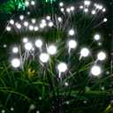 6-Pack Garden Solar Lights, 48 LED Solar Lights Outdoor for Garden Decor, Waterproof Firefly Light Outdoor (Sway by Wind), Swaying Light for Outside Yard Pathway Landscape Decorations (Cool White)