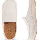 Vanessa Womens House Shoes with Arch Support, Orthopedic Casual Slippers with Comfortable Velvet Lining, Slip On Slipper Shoes for Women Indoor & Outdoor Walking (6, Off-white)