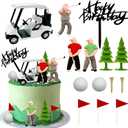 2026 New Golf Party Decoration Golf Theme Party Golf Birthday Decoration Supplies with Clay Golf Statue Golf Cart Decoration Golf Cake Decoration Golf Party Favors