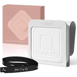 Aeris Car Fragrance Starter Kit - Includes Clip + Refillable Scent Stone (Floral Flow (Starter Kit))