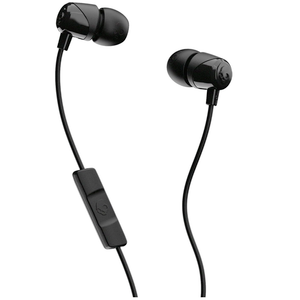 Skullcandy Jib Wired Earbuds with 3.5mm AUX Plug, Noise Isolating Fit, In-Line Microphone Call and Track Control, Convenient for Travel - Black