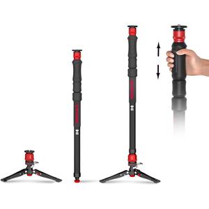 IFOOTAGE 59 Monopod with Feet,Cobra 3 Strike A150S,Professional Travel Camera Monopod,Pedal Lock Base,One-Click Design,for VCR DSLR Nikon Sony,Max.Load 11lbs/5KG