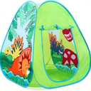 Dinosaur Kids Pop up Play Tent, Playhouse for Kids Indoor Outdoor, Foldable Toddler Tent, Toy House for Girls and Boys Gift