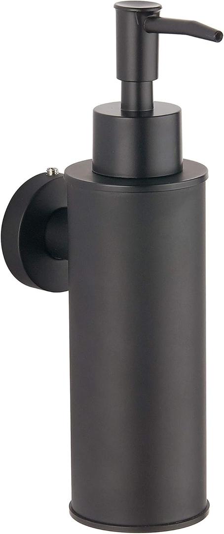 BGL Soap Dispenser Stainless Stee Black Round 304 Wall Mount Liquid and Soap Dispenser for Kitchen and Bathroom