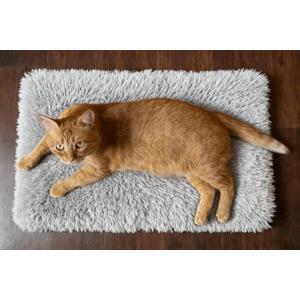 23 x12 Big Fluffy Dog Cat Bed Pad Mat, Refurbish Cat Window Perch Accessory, Double Sided, Easy Fasten & Remove for Indoor Pet Sleep Cushion, Upholster Pet Furniture