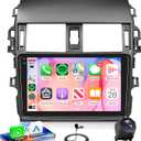 4Core 4G+64G Android 15 Car Stereo Radio for Toyota Corolla 2009-2013, Rimoody Wireless Carplay Andorid auto Mirror Link 9'' INCELL Touchscreen GPS WiFi Bluetooth 5.0 FM/RDS EQ-32 SWC Backup Camera