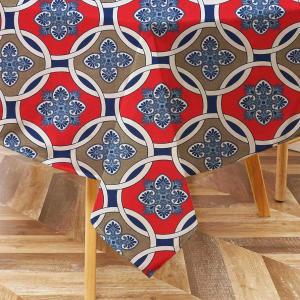 Majestic Giftware Nappe pour table rectangulaire (TCH23-6572) | Americana Color 100 % coton sergé | Nappe décorative lavable pour anniversaire, maison, cuisine, salle à manger (165 x 183 cm) 64"x72"