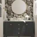 Safiyya Peel and Stick Wallpaper Forest Contact Paper 17.3" x 393" Vintage Tree Wall Paper Renter Friendly Self Adhesive Removable Wallpaper for Bathroom Vinyl Brown