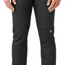 Dickies Men's Skinny Straight Double Knee Work Pants, Black, 34x32