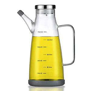 Cucudoner Oil Dispenser for Kitchen,25OZ Oil Bottles Cooking Oil Dispenser with Drip Free Spout and Non Slip Bottom Fits in Home,Kitchen,Barbecue,Party (750ml)
