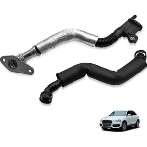 06J103221 Uselection Crankcase Breather Hose Oil Separator Tube Pipe Compatible for Audi Q5 A5 A6 A4 06J103221A 06H103213J