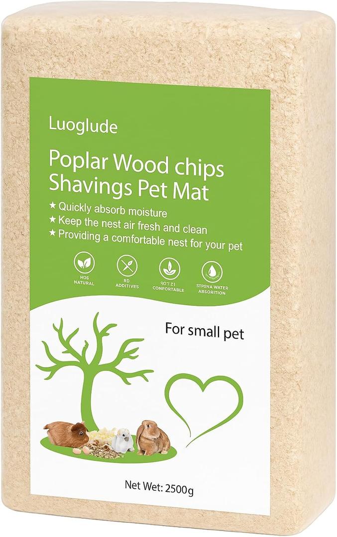 88oz Natural Aspen Wood Pet Bedding  Low Dust, Odor Control & Ultra Absorbent Shavings for Hamsters, Parrots, Guinea Pigs & Small Animals